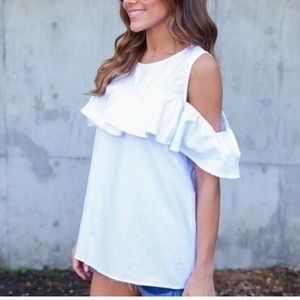 Vici flutter by cold shoulder top